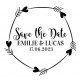Tampon Mariage Save The Date Flèches 5 Cm |Tamporelle tampons français
