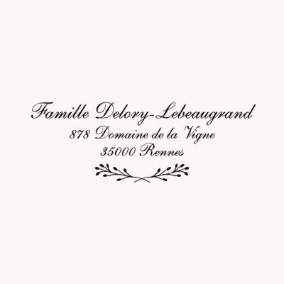 Tampon adresse végétal n°232 70x30mm