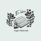 Tampon ex-libris n°1 "Angie" 60x60mm