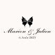Tampon mariage papillon n°123 60x30mm