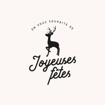 Tampon noël n°18 "Joyeuses fêtes" 45x55mm