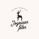 Tampon noël n°18 "Joyeuses fêtes" 45x55mm