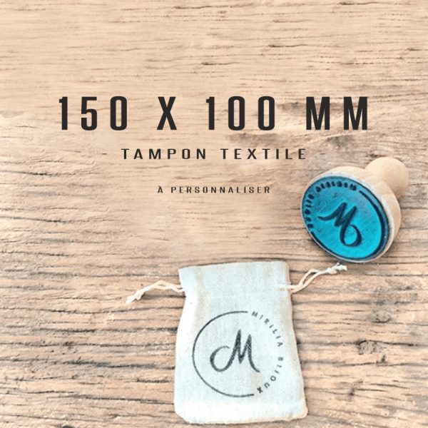 Tampon textile personnalisé 150x100mm Tamporelle Tampon textile personnalisé 150x100mm Tamporelle
