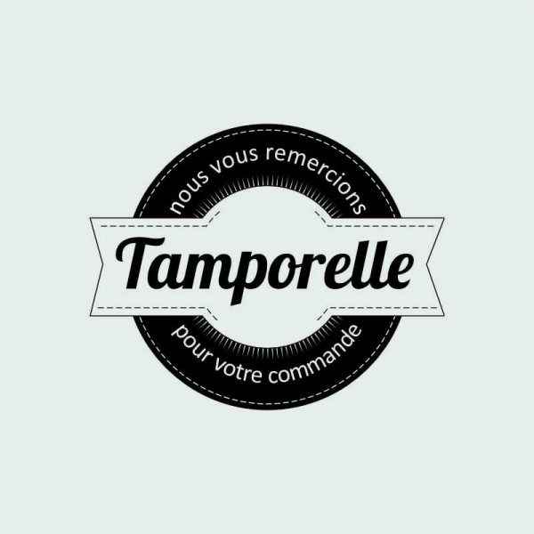 Tampon merci à personnaliser 5 cm Tamporelle Tampon merci à personnaliser 5 cm Tamporelle