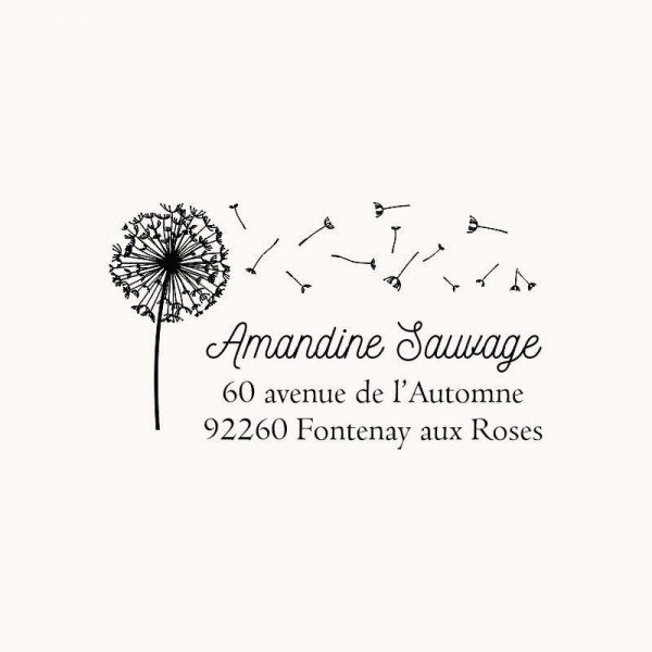 Tampon adresse sauvage n°341 à personnaliser 50x30mm Tampon adresse sauvage n°341 à personnaliser 50x30mm