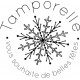 Tampon voeux flocon  monture en bois