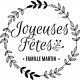 Tampon joyeuses fêtes  personnalisé