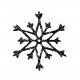 Tampon savon flocon de neige acrylique bois