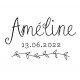 Tampon Naissance Liane 5 Cm à Personnaliser  | Tamporelle