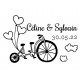 Tampon Mariage Tandem à Personnaliser 5 Cm | Tamporelle tampons français