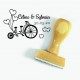 Tampon Mariage Tandem à Personnaliser 5 Cm | Tamporelle tampons français