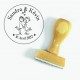 Tampon Kiss & Rond à Personnaliser 5 Cm | Tamporelle tampons français
