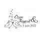 Tampon Oiseaux Mariage à Personnaliser 5 Cm  | Tamporelle