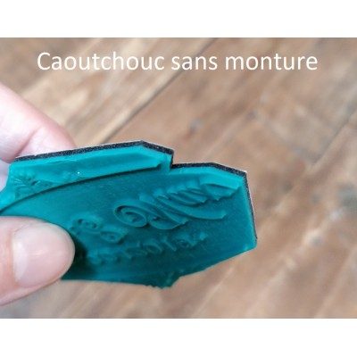Baptême fillette malicieuse tampon à personnaliser 5 cm | Tamporelle