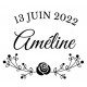 Tampon Naissance Florale 5 Cm à Personnaliser  | Tamporelle