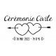 Tampon Cérémonie Civile Double Coeur à Personnaliser | Tamporelle