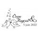 Tampon Oiseaux Mariage à Personnaliser 7 Cm  | Tamporelle