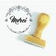 Tampon Personnalisé Mariage Merci Monture Bois | Tamporelle
